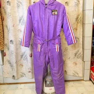 Vintage 70s  purple snowsuit